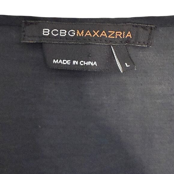 BCBG MAXAZRIA Embroided detailed top size large cotton silk - Picture 2 of 7